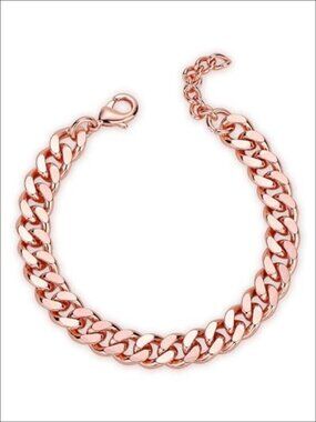 99.9% Solid Copper Cuban Link Bracelet 5mm Chain Unisex Jewelry Gift